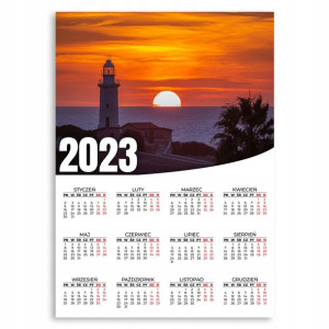 KALENDARZ 2023ROK 50x70cm PLAKATOWY Latarnia Wzory