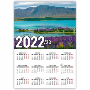 KALENDARZ PLAKAT 2022/23 32x44 Wzory Morze Wakacje