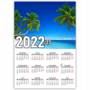 KALENDARZ PLAKAT 2022/23 32x44 Wzory Morze Wakacje