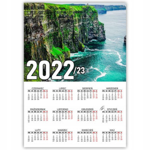 KALENDARZ PLAKAT 2022/23 Duże Wzory Wakacje Morze