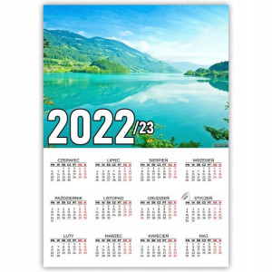 KALENDARZ PLAKAT 2022/23 Duże Wzory Wakacje Morze