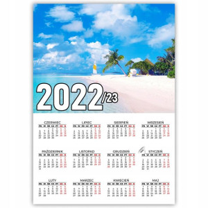 KALENDARZ PLAKAT 2022/23 Duże Wzory Wakacje Morze
