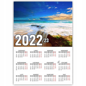 KALENDARZ PLAKAT 2022/23 Duże Wzory Wakacje Ocean