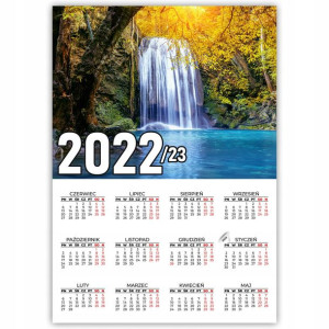 KALENDARZ PLAKAT 2022/23 Duże Wzory Wakacje Ocean