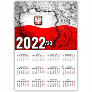 KALENDARZ Plakat 32x44 Patriotyczne WZORY POLSKA