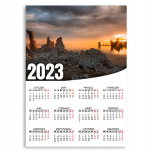 KALENDARZ PLAKATOWY 2023 ROK 50x70 cm Brzeg Wzory