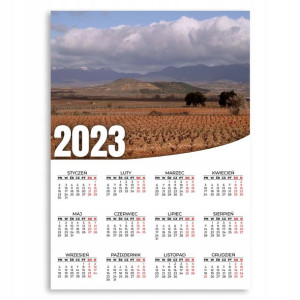 KALENDARZ PLAKATOWY 2023 ROK 50x70 cm Chmury Wzory