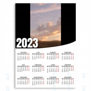 KALENDARZ PLAKATOWY 2023 ROK 50x70 cm Chmury Wzory