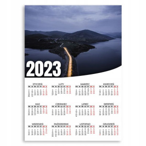 KALENDARZ PLAKATOWY 2023 ROK 50x70 cm Droga Wzory