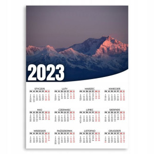 KALENDARZ PLAKATOWY 2023 ROK 50x70 Mountains Wzory