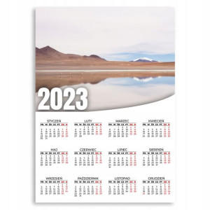 KALENDARZ PLAKATOWY 2023 ROK 50x70cm Jezioro Wzory