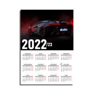 KALENDARZ Plakatowy 32x44 2022/2023 SAMOCHODY MiX