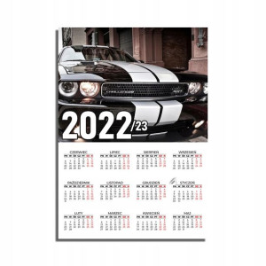 KALENDARZ Plakatowy 32x44 2022/2023 SAMOCHODY MiX