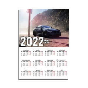 KALENDARZ Plakatowy 32x44 2022/2023 SAMOCHODY MiX