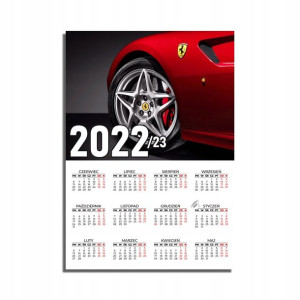 KALENDARZ Plakatowy 32x44 2022/2023 SAMOCHODY MiX