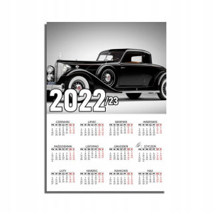 KALENDARZ Plakatowy 32x44 2022/2023 SAMOCHODY MiX