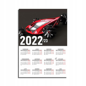 KALENDARZ Plakatowy 32x44 2022/2023 SAMOCHODY MiX