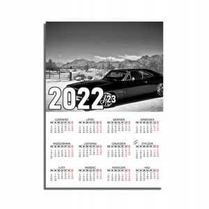 KALENDARZ Plakatowy 32x44 2022/2023 SAMOCHODY MiX