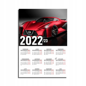 KALENDARZ Plakatowy 32x44 2022/2023 SAMOCHODY MiX