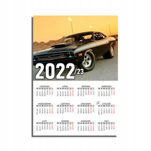 KALENDARZ Plakatowy 32x44 2022/2023 SAMOCHODY MiX