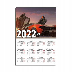 KALENDARZ Plakatowy 32x44 2022/2023 SAMOCHODY MiX