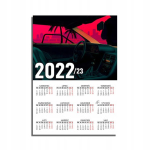 KALENDARZ Plakatowy 32x44 2022/2023 SAMOCHODY MiX