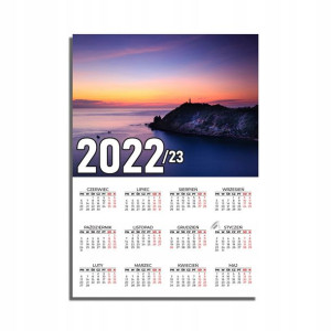 KALENDARZ Plakatowy 32x44 MORZE Ocean Wodospady