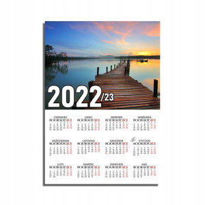 KALENDARZ Plakatowy 32x44 MORZE Ocean Wodospady