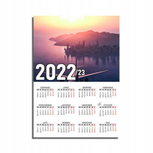 KALENDARZ Plakatowy 32x44 MORZE Ocean Wodospady