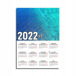 KALENDARZ Plakatowy 32x44 MORZE Ocean Wodospady