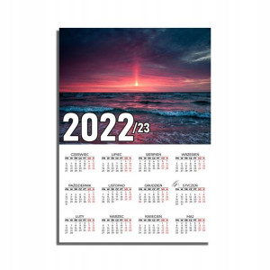 KALENDARZ Plakatowy 32x44 MORZE Ocean Wodospady