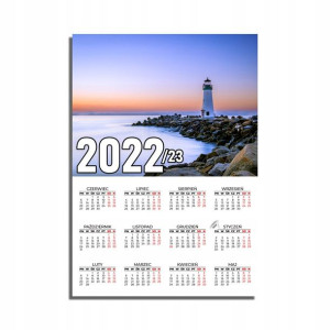 KALENDARZ Plakatowy 32x44 MORZE Ocean Wodospady