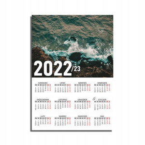 KALENDARZ Plakatowy 32x44 MORZE Ocean Wodospady