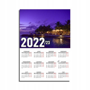 KALENDARZ Plakatowy 32x44 MORZE Ocean Wodospady