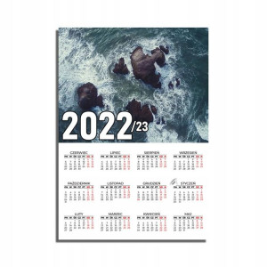 KALENDARZ Plakatowy 32x44 MORZE Ocean Wodospady