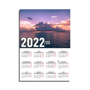 KALENDARZ Plakatowy 32x44 MORZE Ocean Wodospady