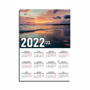 KALENDARZ Plakatowy 32x44 MORZE Ocean Wodospady
