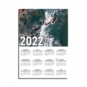 KALENDARZ Plakatowy 32x44 MORZE Ocean Wodospady