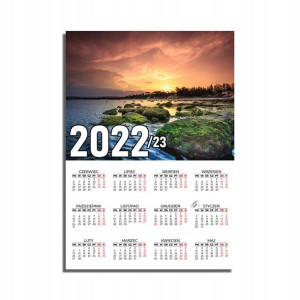 KALENDARZ Plakatowy 32x44 MORZE Ocean Wodospady