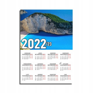 KALENDARZ Plakatowy 32x44 MORZE Ocean Wodospady