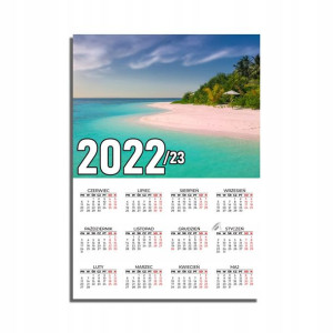 KALENDARZ Plakatowy 32x44 MORZE Ocean Wodospady