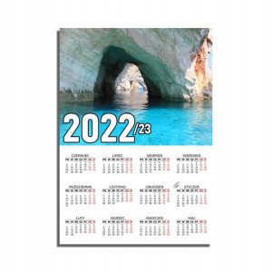 KALENDARZ Plakatowy 32x44 MORZE Ocean Wodospady