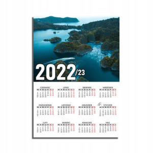 KALENDARZ Plakatowy 32x44 MORZE Ocean Wodospady
