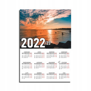 KALENDARZ Plakatowy 32x44 MORZE Ocean Wodospady