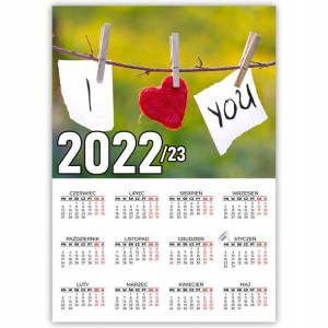 KALENDARZ Plakatowy 32x44 WIELE WZORÓW 2022/2023