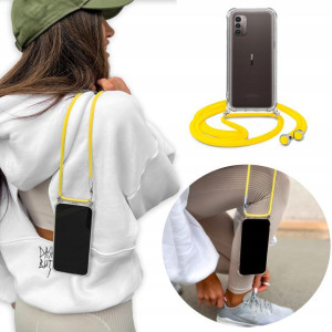 Etui Crossbody do NOKIA G11 4G z Żółtym Sznurkiem
