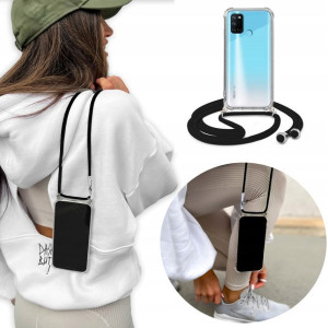 Etui Crossbody do REALME 7I RMX2103 Czarny Sznurek