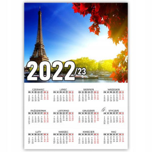 KALENDARZ Plakatowy 32x44 Wiele Wzorów PARIS 22/23