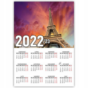 KALENDARZ Plakatowy 32x44 Wiele Wzorów PARIS 22/23