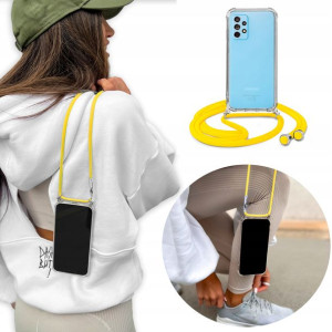 Etui Crossbody do SAMSUNG A73 5G + Żółty Sznurek